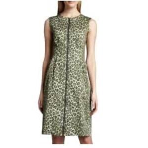 Lafayette 148 Women's US 4 Leopard Print Sleeveless Knee Length Dress NEW